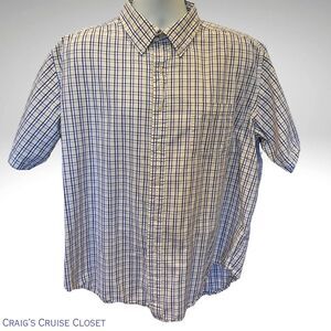 Lyle & Scott Blue and White Checkered Casual Shirt